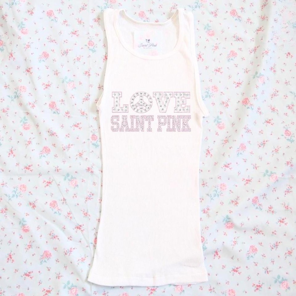 Y2k bimbo mcbling graphic tank top